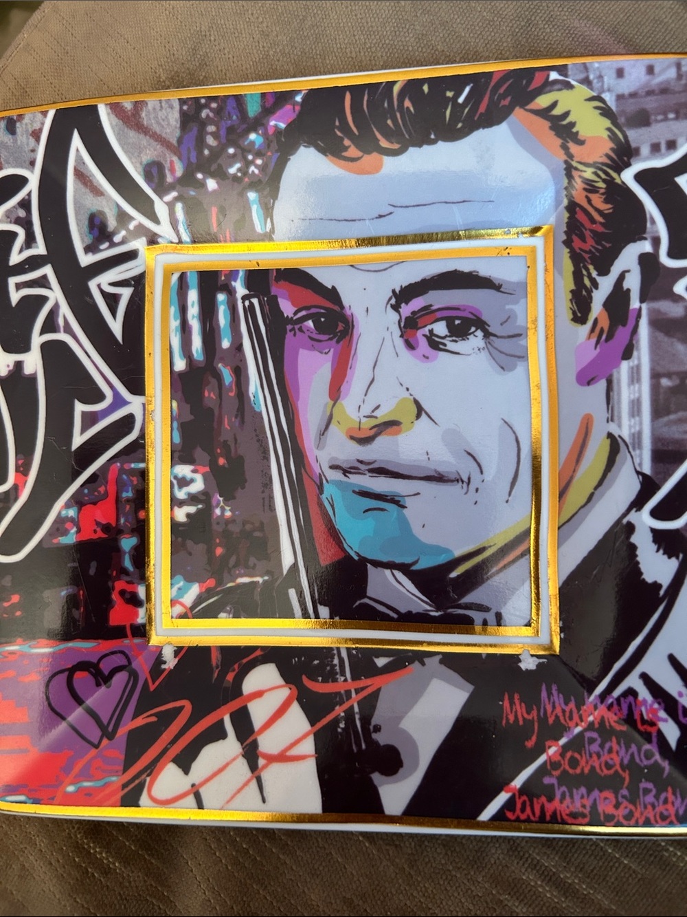 Baci Milano Street Art James Bond (Sean Connery) trinket dish